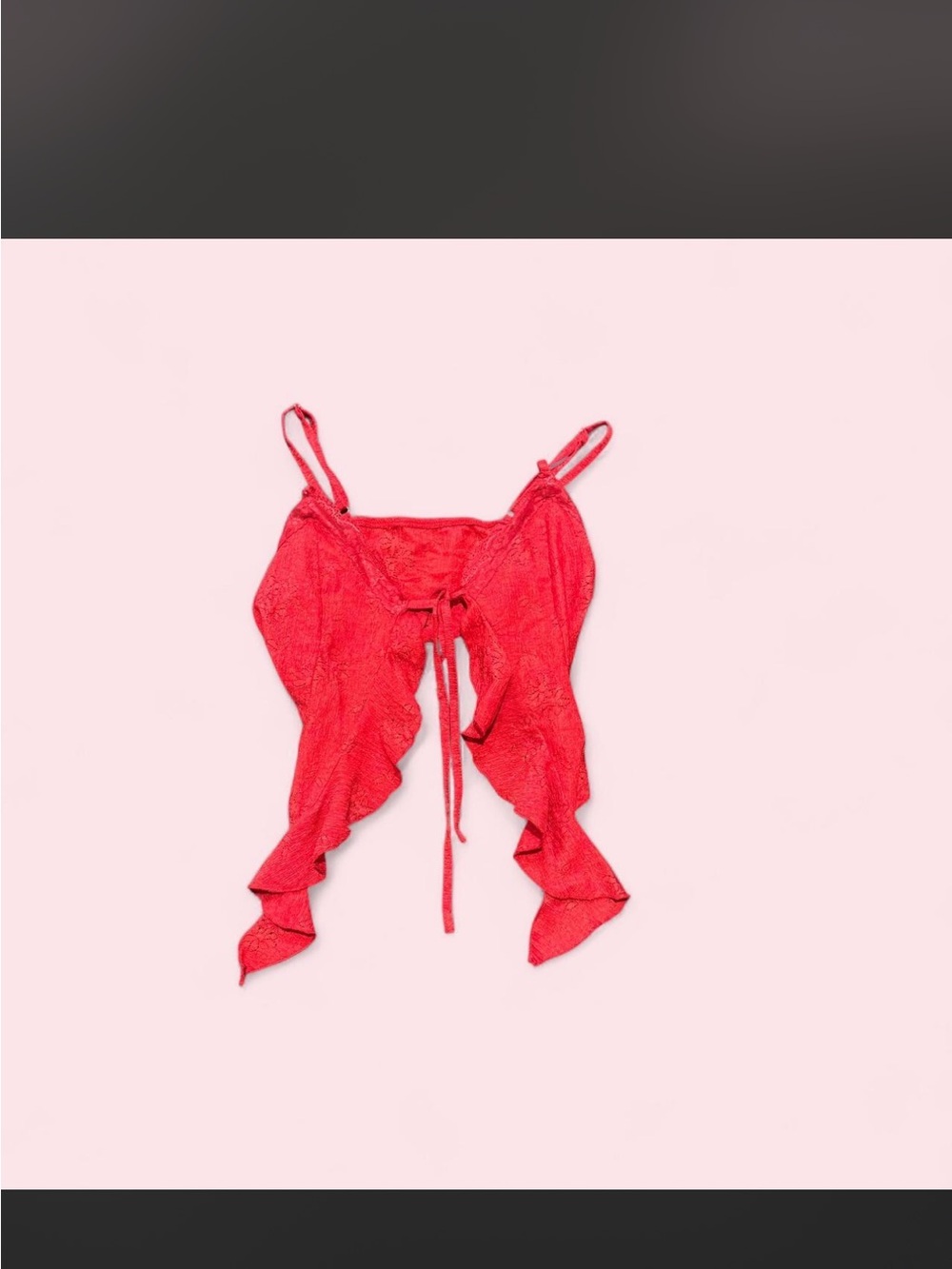 Cider Red Ruffle Tie-Front Camisole